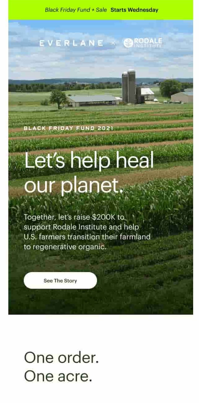 Everlane had one of the best Black Friday marketing campaigns.